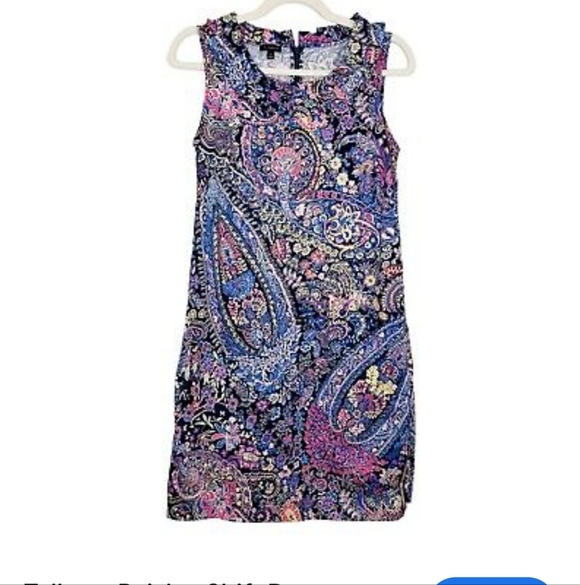 Talbots Petites Paisley Print Shift Dress, Size 6p. - Picture 2 of 5